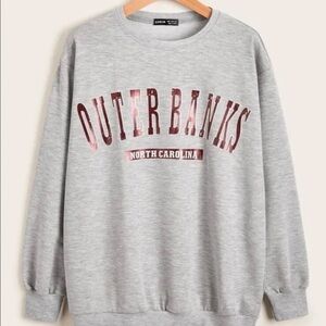 Outer Banks grey crewneck sweatshirt lightweight S